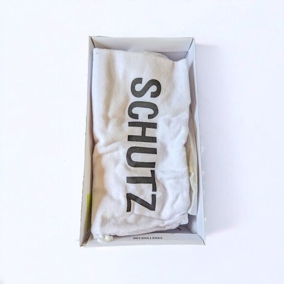 NWT Schutz Sherry Pearl Cream Leather Sandal size 8 - Picture 7 of 13